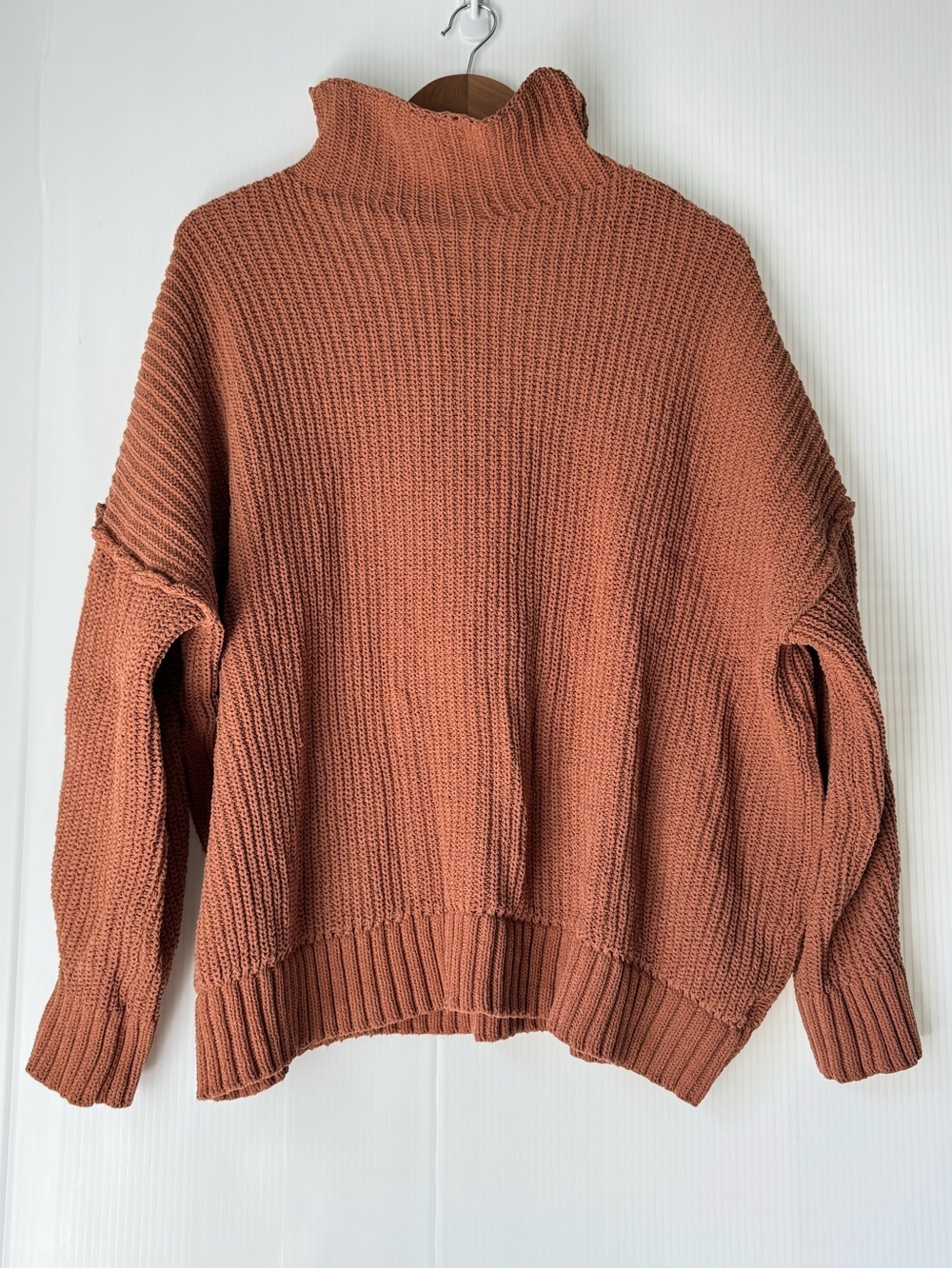 aerie Chunky Turtleneck Sweater - terracotta color